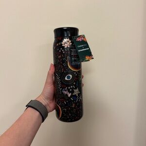 Starbucks Black Tumbler with Multicolor Design
